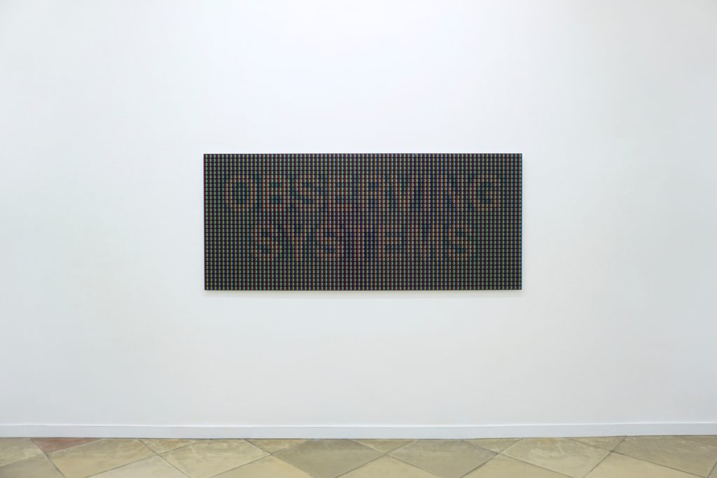 Günther Selichar, Observing Systems, 2019-21, Direktdruck, Acrylglas, 90 cm × 210 cm.