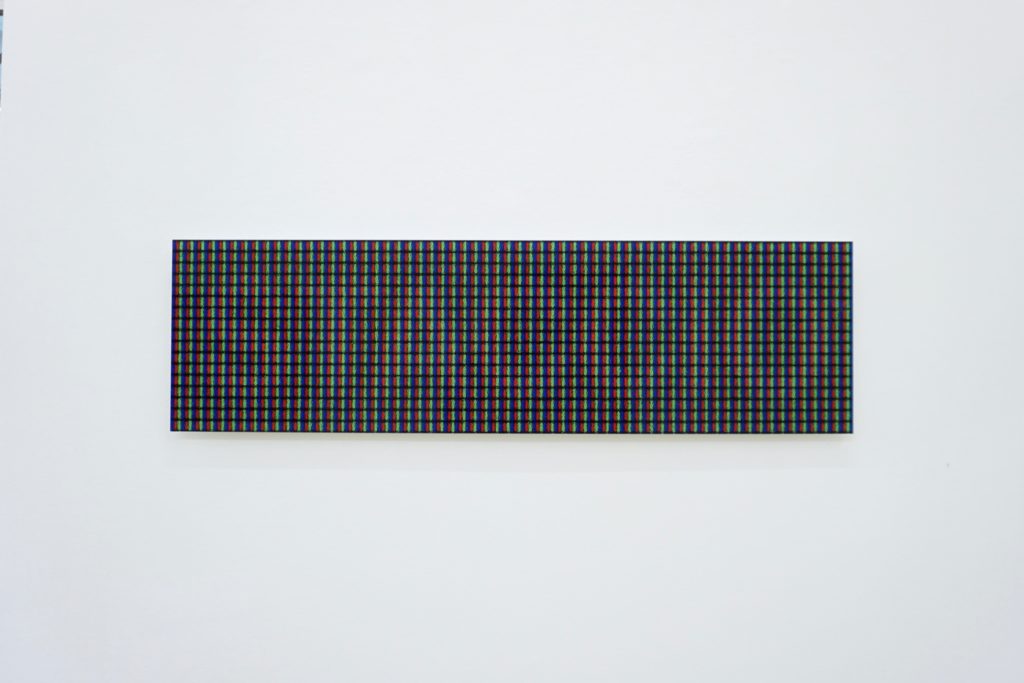 Günther Selichar, Staccio, 2019-21, Direktdruck, Acrylglas, 29,4 cm × 104,4 cm.
