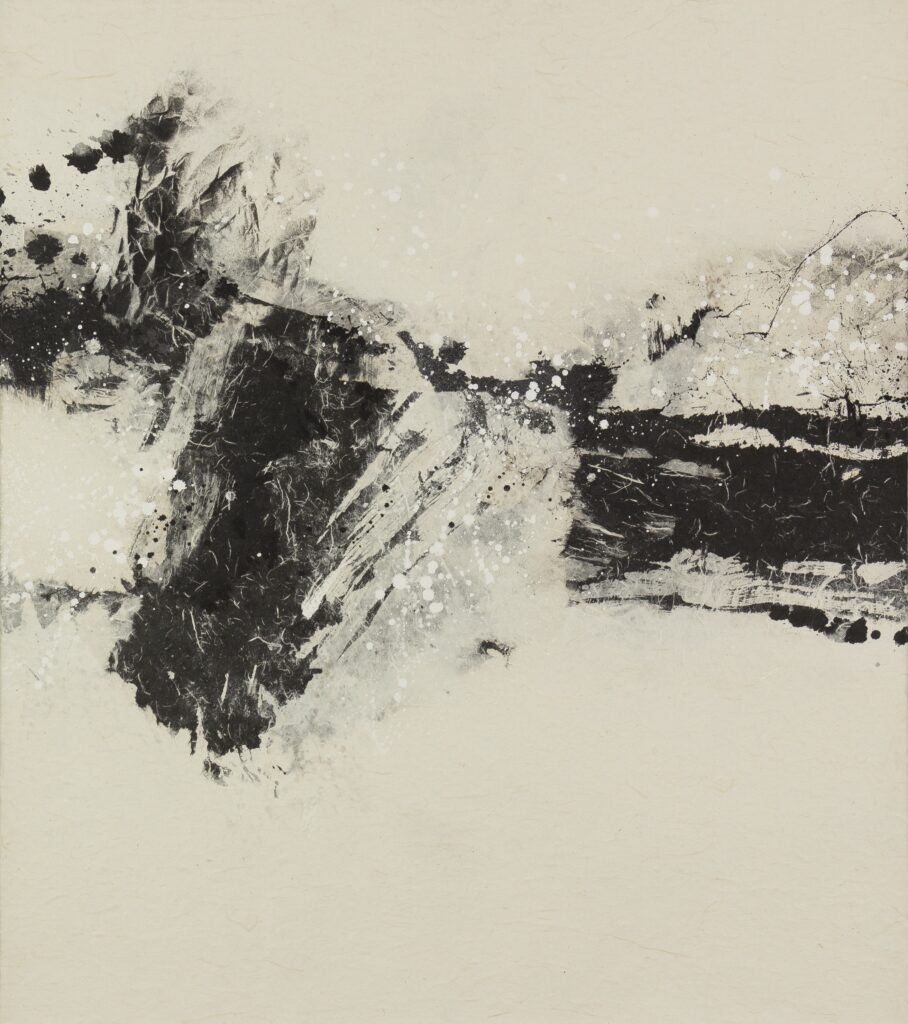 Chen Xi, oT, 2007, 80 x 70 cm, Tusche auf Papier auf Leinwand